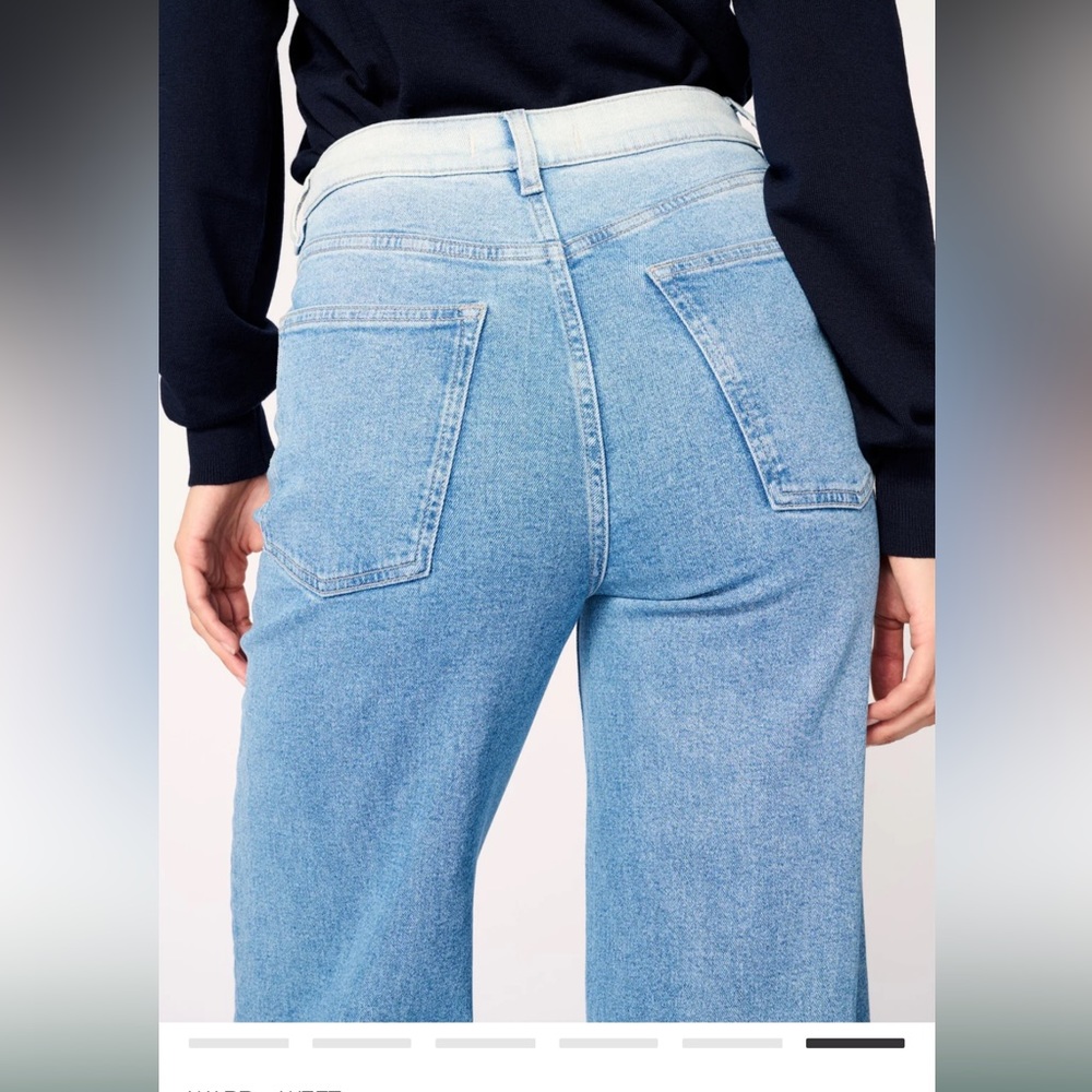 Warp + Weft NCE dip dyed wide leg jeans